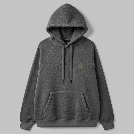 Sudadera gris con capucha